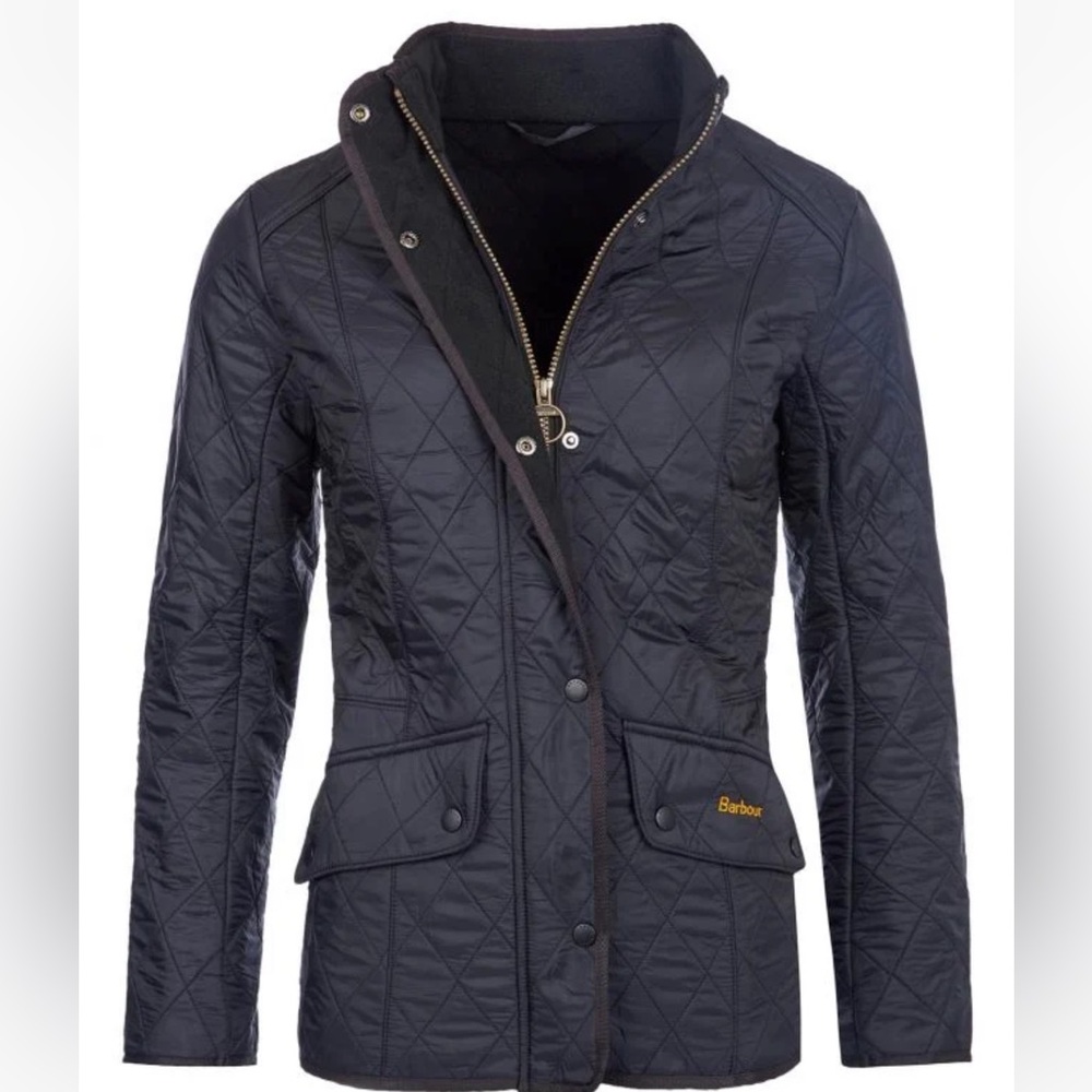 Barbour Cavalry Polarquilt Quilted Jacket in Black Size 8